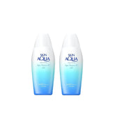 Skin Aqua UV sunscreen bottle front view with hydrating gel texture for comfortable wear