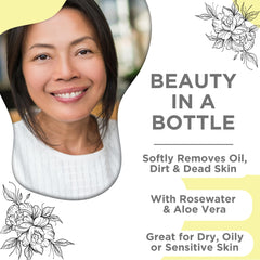 Skin Nation Hydrating Rosewater Toner aloe vera slice signals cooling relief after cleansing