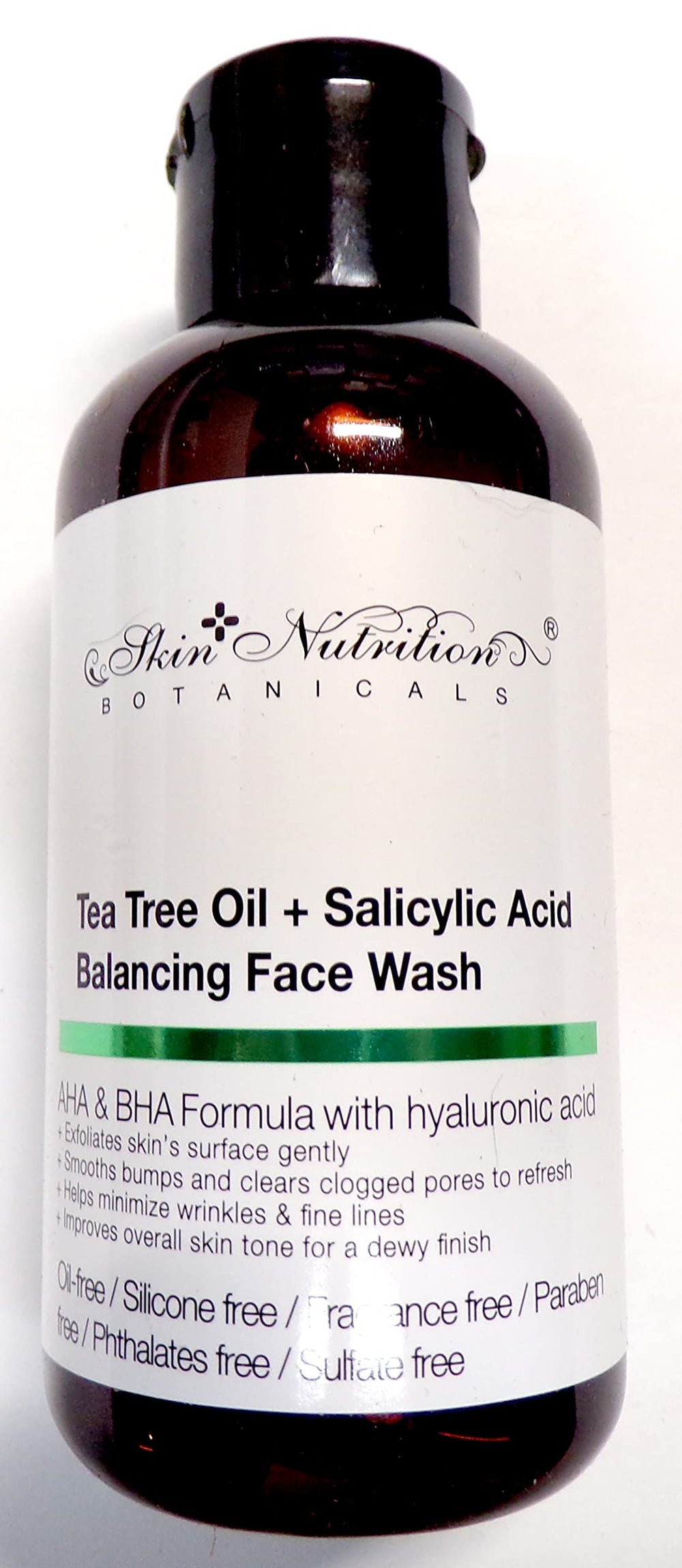 Skin Nutrition Botanicals limpiador facial con aceite de árbol de té, uso diario suave