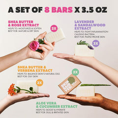 Skin Said Yes aloe-vera-cucumber-extract-soap highlights refreshing cleanse with soothing benefits.