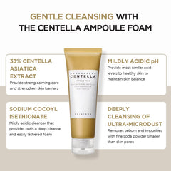 SKIN1004 Centella Ampoule Foam texture suggests hydrating cleanse