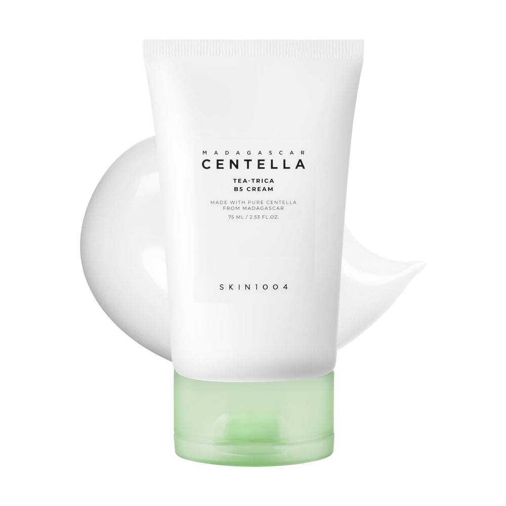 SKIN1004 Tea-Trica B5 Cream packaging highlights sensitive-skin care