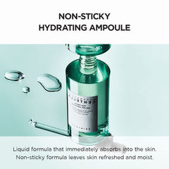 Serum drop close-up demonstrates light fast-absorbing texture ideal for daily use.