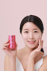 SKIN79 Pink BB Cream swirl on skin shows natural color-fix and subtle glow.