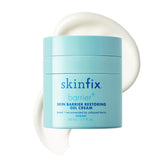 Skinfix Skin Barrier Restoring Gel Cream tube closeup highlights silky texture and lightweight hydration.