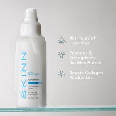 SKINN Mantle Milk Serum packaging with barrier-support ingredients highlighted