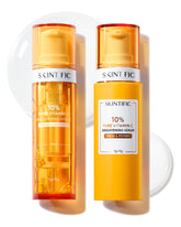 SKINTIFIC dual-chamber freshness activation shows fresh Vitamin C powder at work