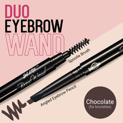 Skone Brow Wand dual brush for shaping and blending on-the-go.