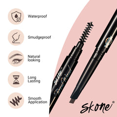 Skone Brow Wand waterproof formula stays put through workouts and humidity.