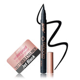 Skone waterproof liquid eyeliner Jet Black with felt-tip for precise, long-lasting winged looks.