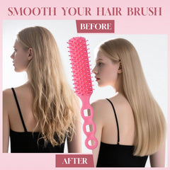 Skourvut hairbrush durable PP plastic resists deformation and fading for long-term donation use.