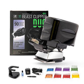 Skull Shaver Beast Clipper Duo front view with Japanese steel blades for home grooming.