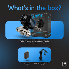 Skull Shaver Palm MX5 4-head PRO blades provide faster, smoother coverage.