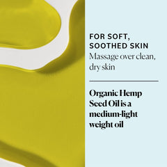 Sky Organics hemp seed oil on-skin application delivers non-greasy hydration for daily care.