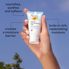 Sky Organics lip balm application demonstrates convenient, multi-purpose moisturization on lips.