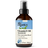 Sky Organics Vitamin E Oil Blend bottle close-up for antioxidant skin support