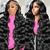 SkyGrow 30in body wave lace front wig shows natural length and movement for daily styling.