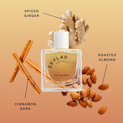 Skylar Fall Cashmere packaging box shown for gifting and vegan perfume.