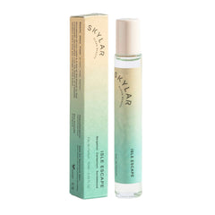 Skylar Isle Escape bottle front offers a versatile, fresh scent for daily wear.