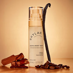 Skylar Vanilla Sky base cedarwood hints add warm depth to everyday fragrance.