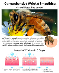 Skyoyo Bee Venom Cream face closeup showing smoothing effect