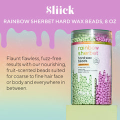 Sliick Rainbow Sherbet beads melting in microwave for warming wax.