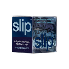 SLIP skinny scrunchie navy – anti-breakage protection for hair