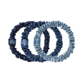 SLIP skinny scrunchie sapphire – gentle hold for delicate hair