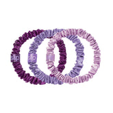 SLIP skinny scrunchies wildflower close-up shows slipsilk shine and gentle hold.
