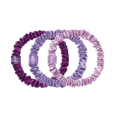 SLIP skinny scrunchies wildflower close-up shows slipsilk shine and gentle hold.