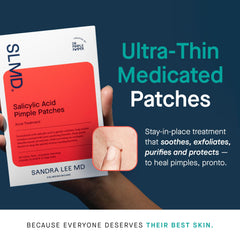 SLMD pimple patches come in two sizes for flexible coverage of blemishes.