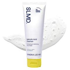 SLMD Salicylic Acid Cleanser bottle promotes clear pores and balanced skin.