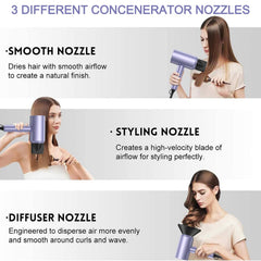 Slopehill professional ionic hair dryer back view emphasizes compact controls and cool touch housing