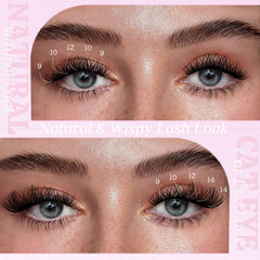 SLSXNL wispy lash clusters 12mm add balanced fullness for daytime to night transitions.