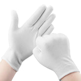 SLWJAXGT white cotton gloves packaging highlights soft fabric and value pack