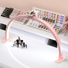 SLYFTE half-moon LED light for nail desk with shadow-free precision.