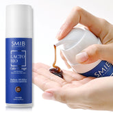 SMIB Lactobio shampoo bottle shows daily-use for gradual gray reduction