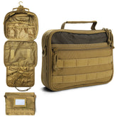 SMONT toiletry bag side view shows durable frame for organized packing on trips
