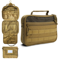 SMONT toiletry bag side view shows durable frame for organized packing on trips