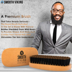 Smooth Viking Beard Care demonstration of even oil distribution for healthy shine