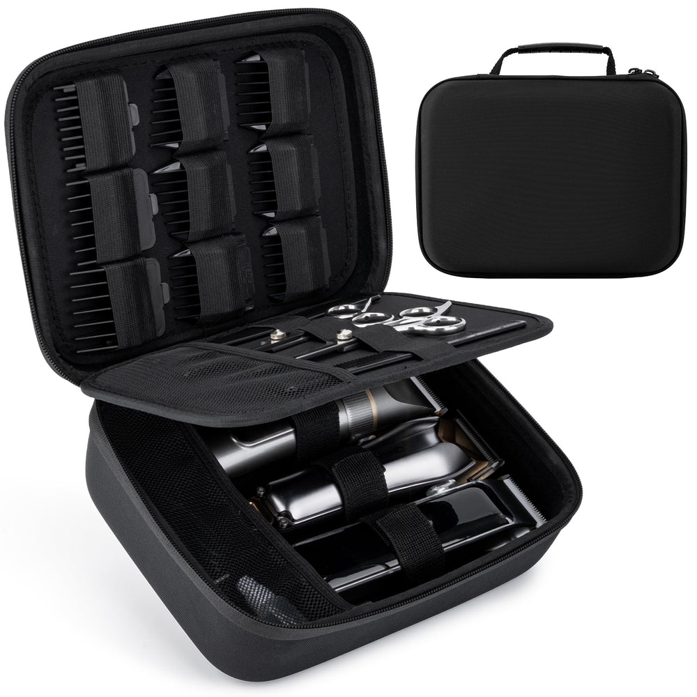 SMYV barber bags case top view shows sturdy construction and organized clipper storage.