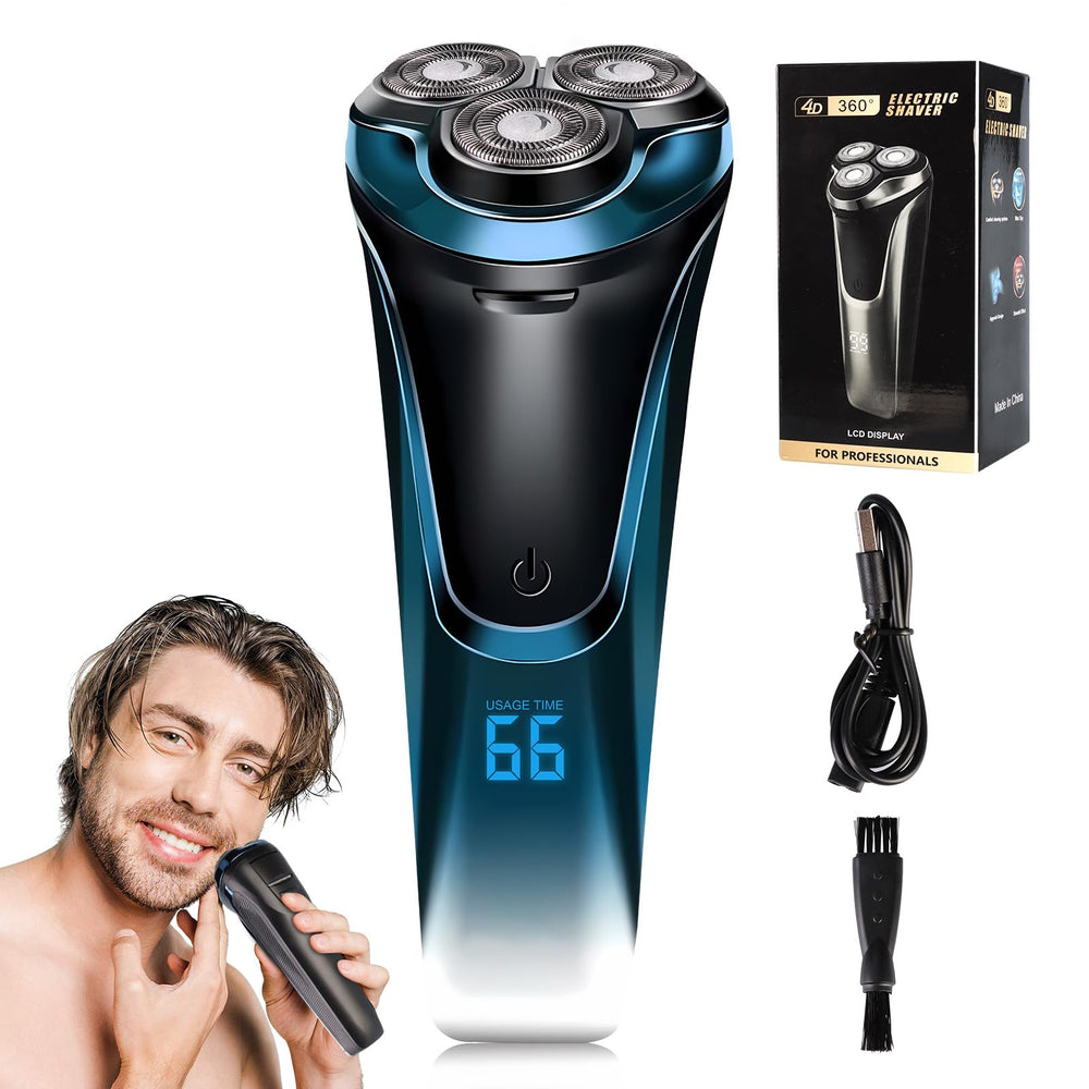 Snapbuy electric razor blue design front view for easy daily grooming.