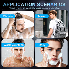 Snapbuy electric razor waterproof IPX7 shower-use image emphasizes versatile wet shaving.