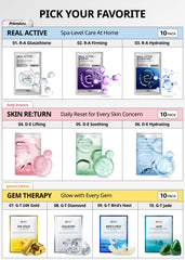 SNP Birdnest Sheet Mask application close up shows soothing cooling hydration