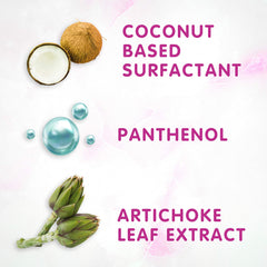 SO COZY Co-Wash ingredients panthenol and artichoke leaf extract close up