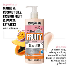 Soap and Glory Call of Fruity dispenser pump in hand for easy daily use