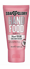 Soap & Glory hand cream application closeup with rich oils in action