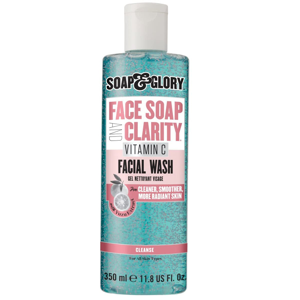 Soap & Glory Vitamin C Brightening Facial Cleanser bottle front for radiant skin