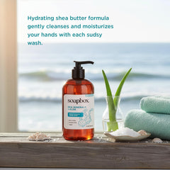 Soapbox Sea Minerals & Aloe foam close-up showing creamy lather for everyday cleansing