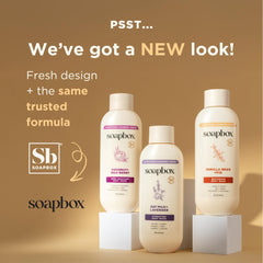 Soapbox Shea Butter close-up, creamy texture supporting skin softness